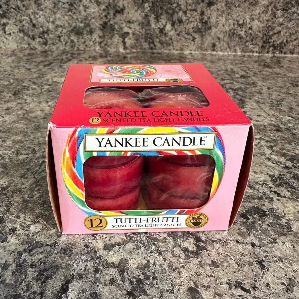 NEW Yankee Candle Tutti Frutti Scented Tea Light Candles 12